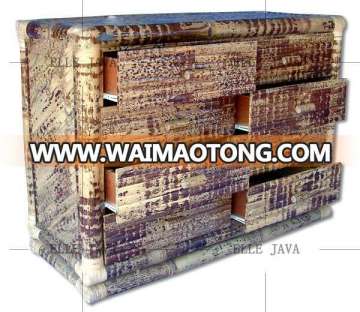 Bamboo Cabinet with 8 Drawers Home Furniture